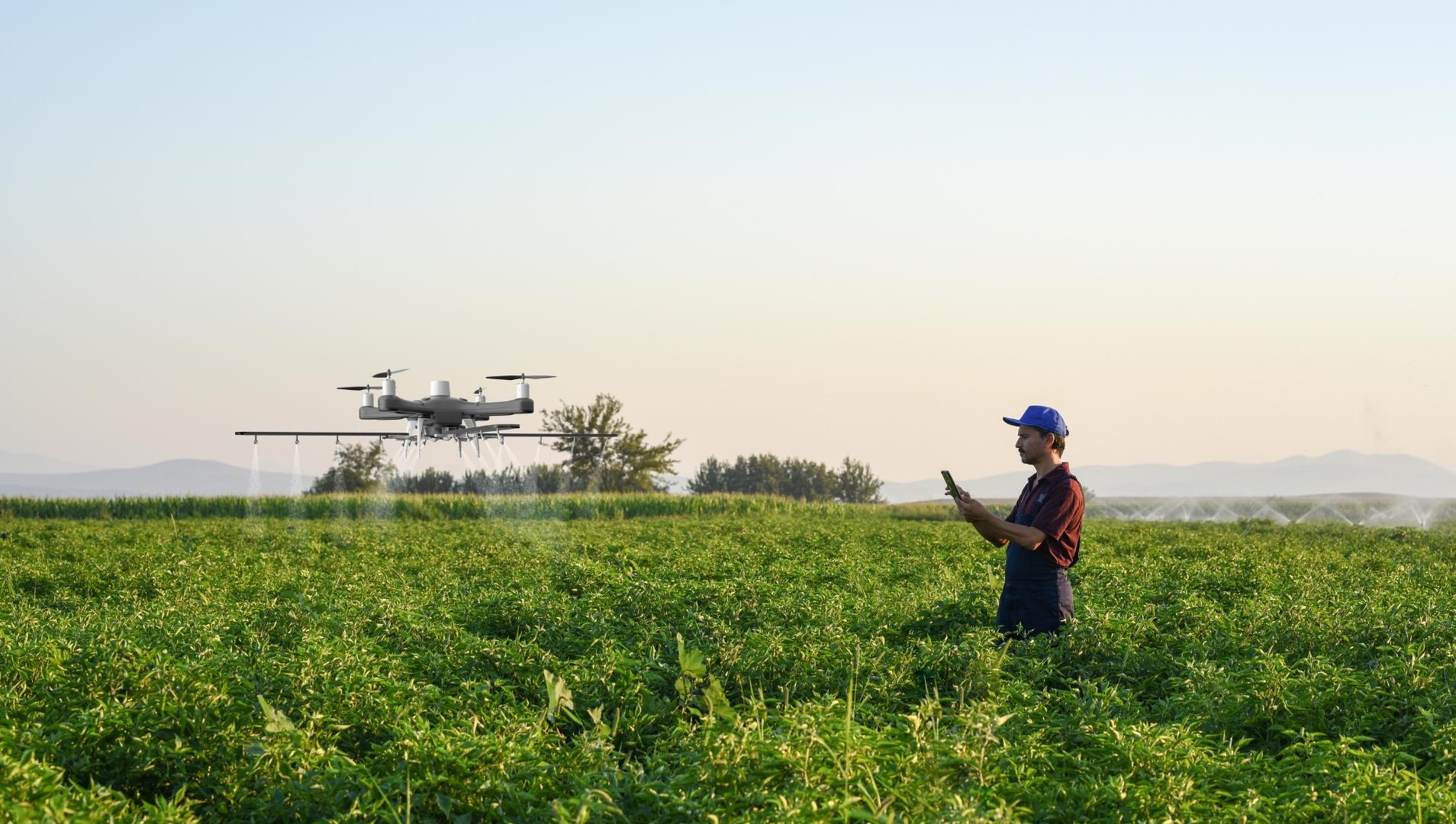 Agriculture Drone Being Used For Smart Farming