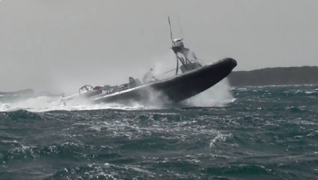 Navy Boat Driving Across Ocean Using iWatchdog