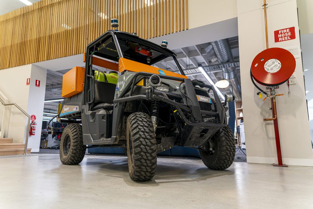 Kelpie-AG vehicle parked in showroom